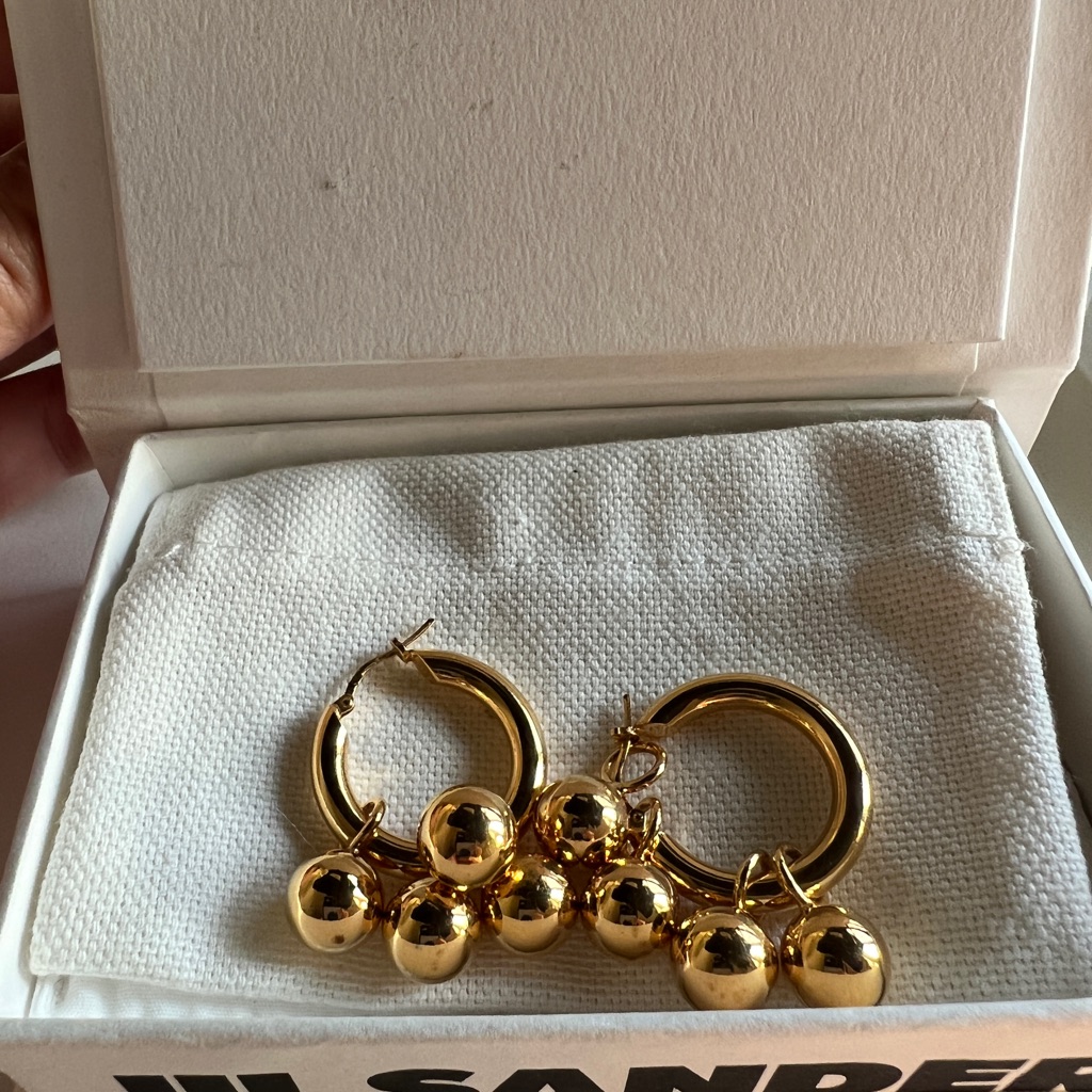 Jil Sander Sphere Earrings New With Tags